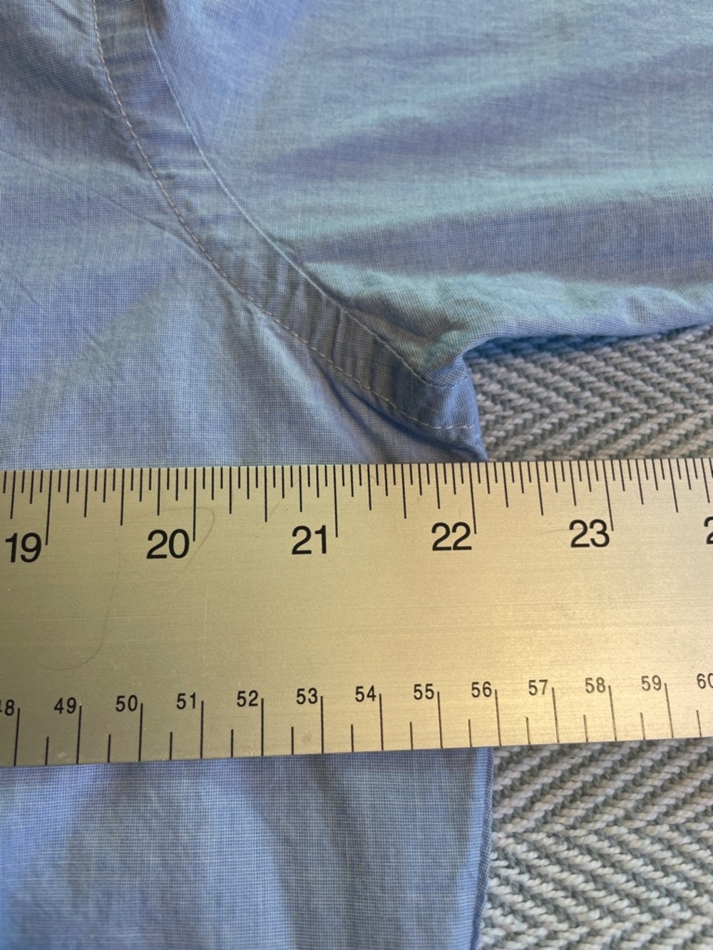 OLD NAVY The CLASSIC SHIRT Slim Fit Lg  Blue Men’s Button Down 100% Cotton Used - Picture 9 of 13